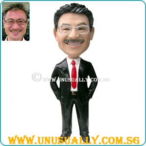 Full Custom 3D Male In Black Suit Figurine